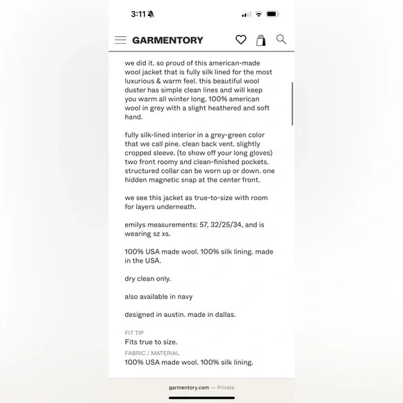 Esby Claire Wool Duster - Light Grey